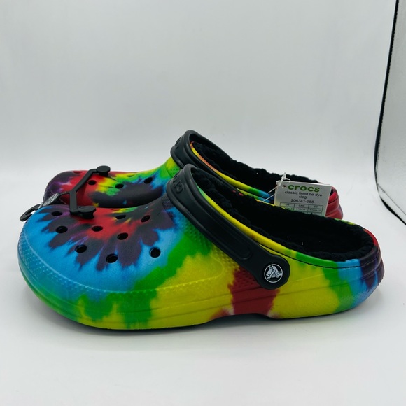 Crocs Classic Lined Tie Dye Clog 206341-988 - Picture 4 of 6